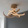 Dekoracyjny plafon sufitowy designerski metalowy z kryształkami złoty nowoczesny artdeco półokręgi Lorenzo 97617 ENDON